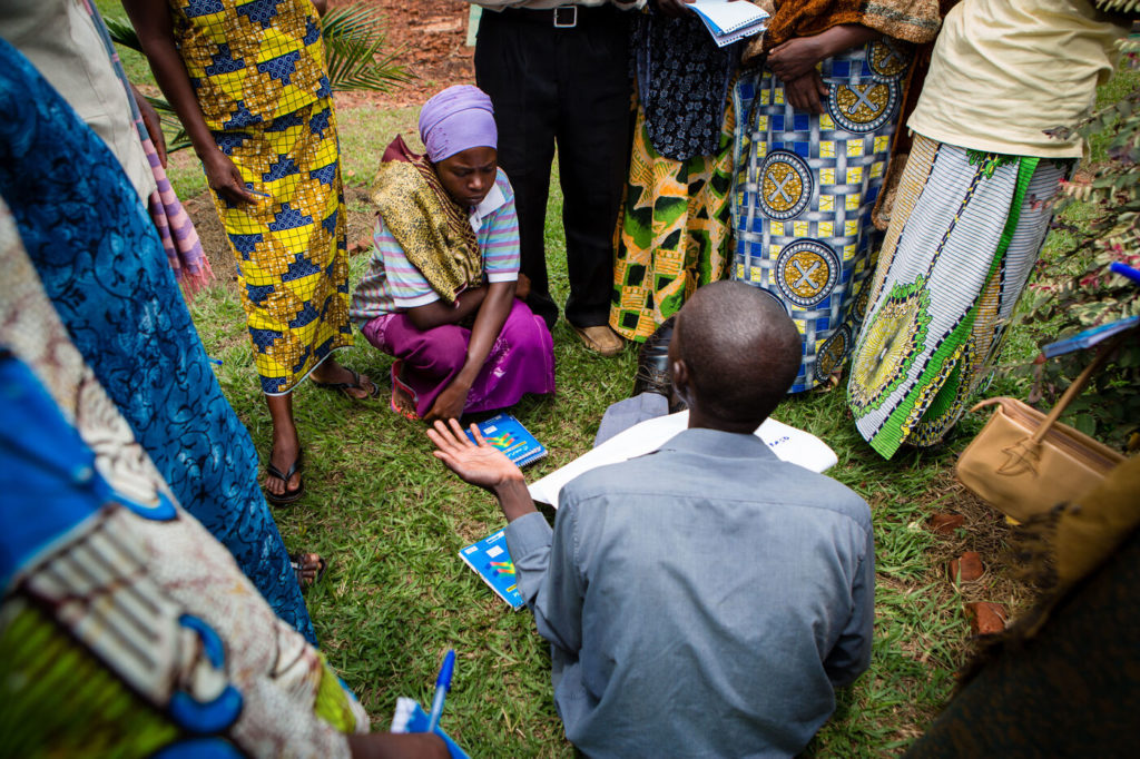 Community Health Workers attend a training session on HIV accompaniment in Kirehe, Rwanda.