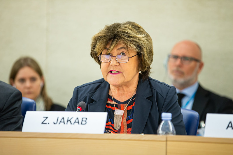 Dr. Zsuzsanna Jakab, Deputy Director-General of the World Health Organization, during the Annual high-level discussion on human rights mainstreaming. 43rd session of the Human Rights Council , Palais des Nations, Geneva, Switzerland, February 24, 2020.
