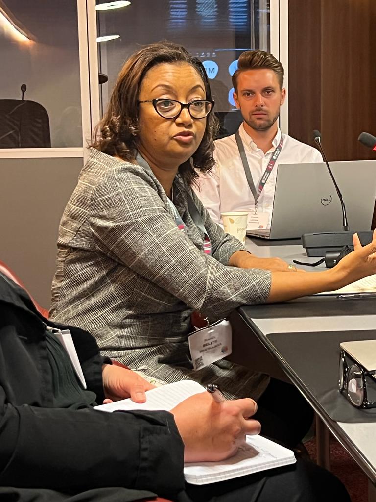 Rahel Belete says there needs to be international cooperation around oxygen. She spoke at the Geneva Health Forum on May 5, 2022.