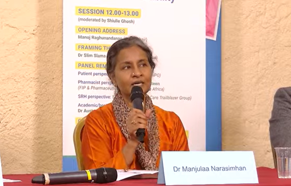 Manjulaa Narasimhan, a scientist in the Department of Reproductive Health and Research at WHO