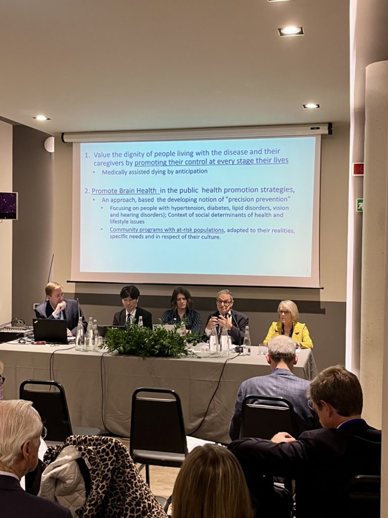 Helen Rochford-Brennan (far right) participates in the "Advancing Global Collaboration for Dementia and Healthy Aging" event on October 8, 2024.