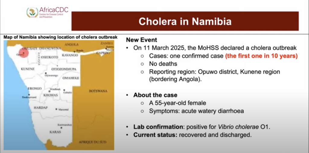 Cholera Namibia 2025