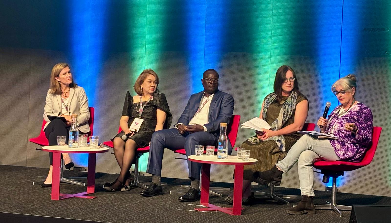 From left: Nancy Aburto, Azucena Milana-Dayanghirang, Moumouni Kinda, Claudia Hudspet, and Lina Mahy
