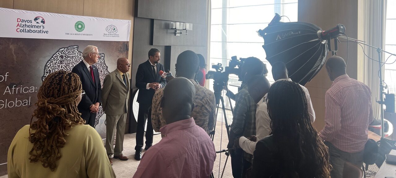 George at Nairobi Nature Conference with Zul Merali of AKU and Vaibhav Narayan of DAC