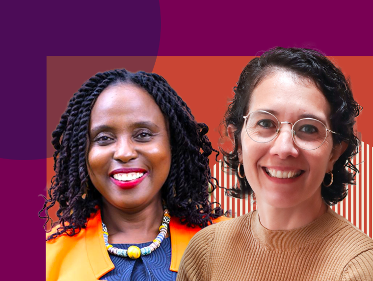 Catherine Kyobutungi (left) with Paola Abril Campos Rivera