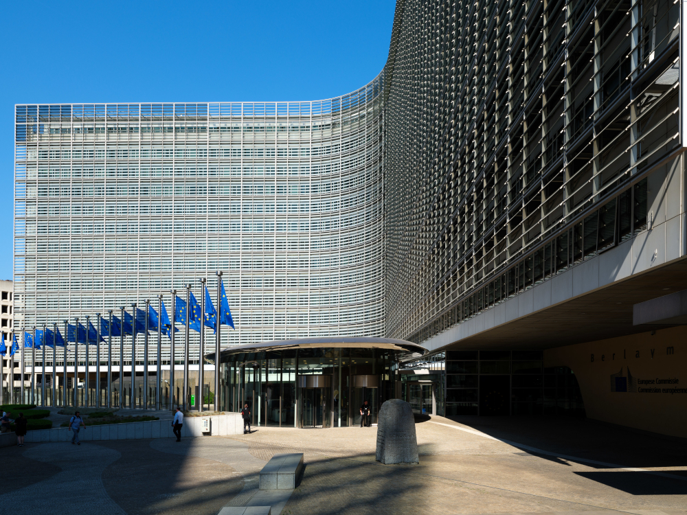 The Berlaymont building in Brussels, Belgium, serves as the official headquarters of the European Commission.