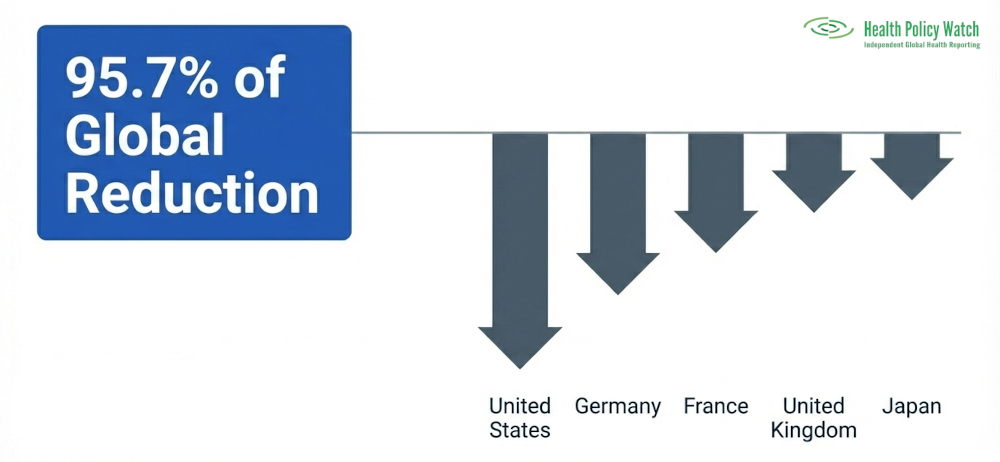 Five major economic powers - led by the US - drove nearly 96% of 2025's global aid funding reduction.