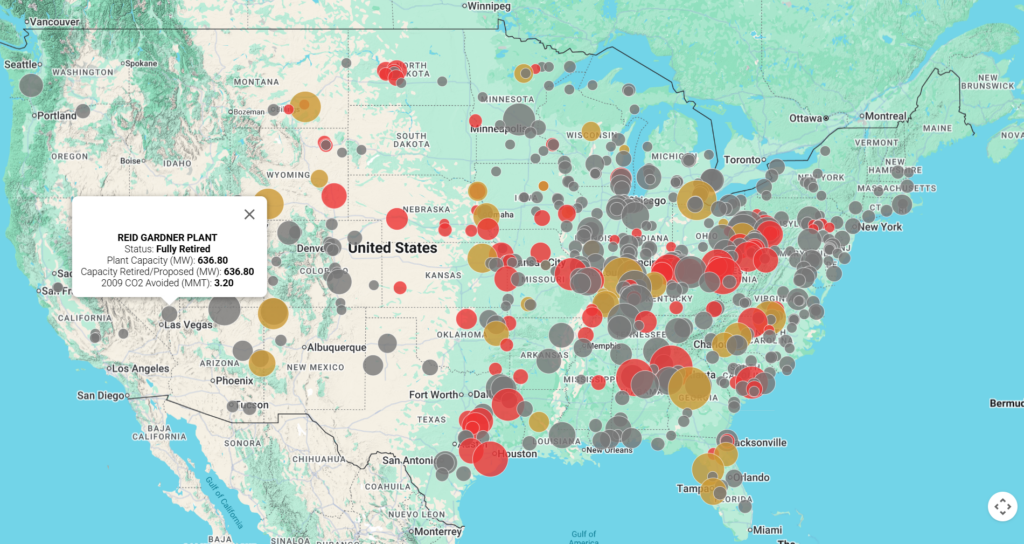 coal plant map clean air air pollution