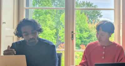 University of Geneva researchers Srilak Weerawardane and Emma Perneger present preliminary findings.