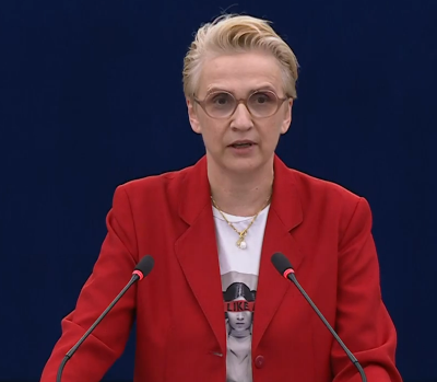 Co-rapporteur Joanna Scheuring-Wielgus during the plenary debate.