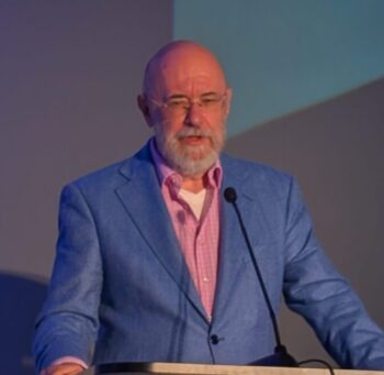 Outgoing EHFG President Clemens Martin Auer addresses conference attendees.